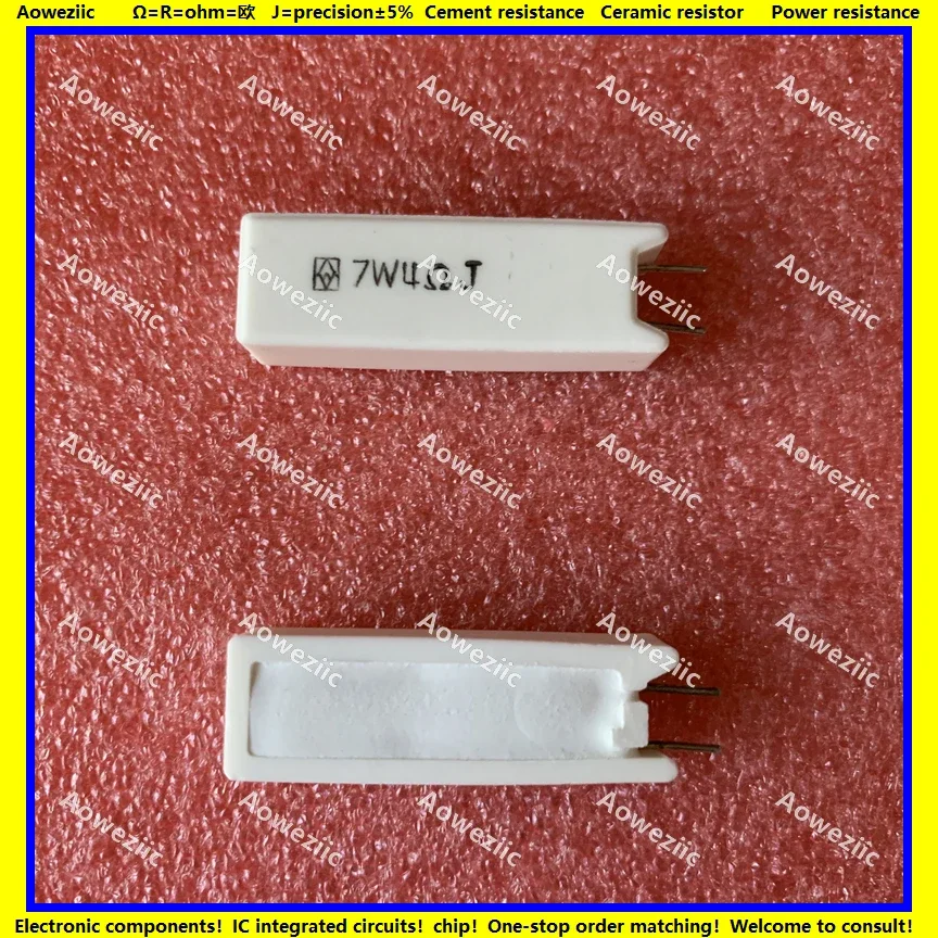 10 unids/lote 7W4RJ 7W4ΩJ RX27-5 SQM resistencia de cemento Vertical 7W4ohm 7W 4RJ 7W4R resistencia cerámica precisión ± 5% resistencia de potencia