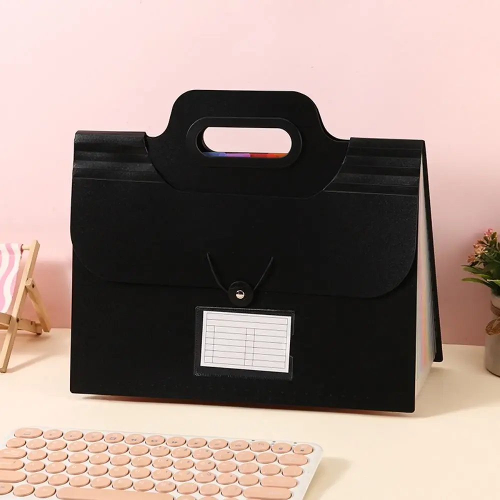 Cartella di file A4 a 13 griglie Cartella di documenti classificati di grande capacità Organizzatore Cartella arcobaleno stile fisarmonica portatile Studente da ufficio