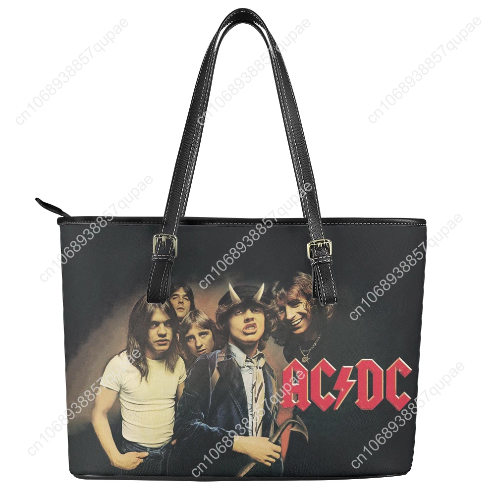 

A-AC Custom Handbag Womens Mens Vintage Rock D-DC Personalized Tote Bag Shoulder Bag Business Leather Purse Travel Bag Gift