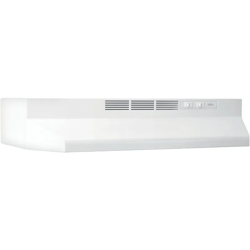 Broan-NuTone 413001 Non-Ducted Ductless Range Hood with Lights Exhaust Fan for Under Cabinet, 30-Inch, White