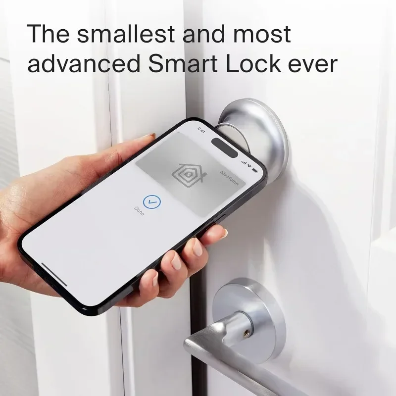 Level Lock+ Smart Lock Plus  Home Keys - Smart Deadbolt for Keyless Entry - Includes Key Cards (Satin Chrome)