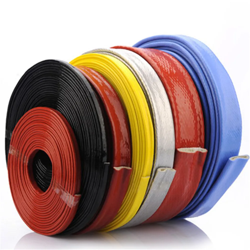 High Temperature Resistant Fiberglass Tube Silicone Resin Coated Glass Fiber Braided Fireproof Sleeve Fire Retardant Casing Pipe