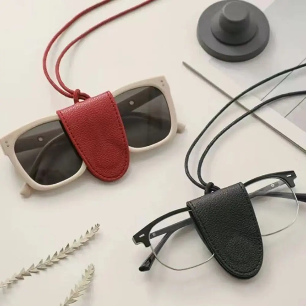 Anti-lost Pu Leather Magnetic Hat Clip Neck Hanging Hat Holder Lanyard Glasses Clip Eyeglass Clip Sunglasses Storage Kids