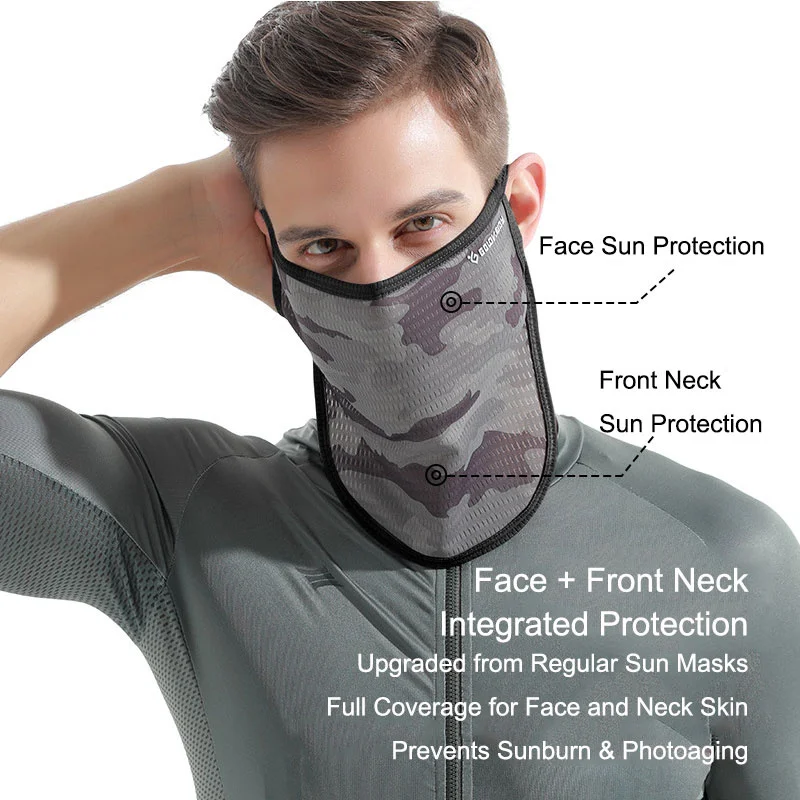 Atmungsaktive Anti-Staub-Gesichtsmaske aus Eisseide, Outdoor-Sport, UV-Schutz, Herren, Radfahren, Camping, Wandern, Sonnenschutz und kühlende Gesichtsbedeckung