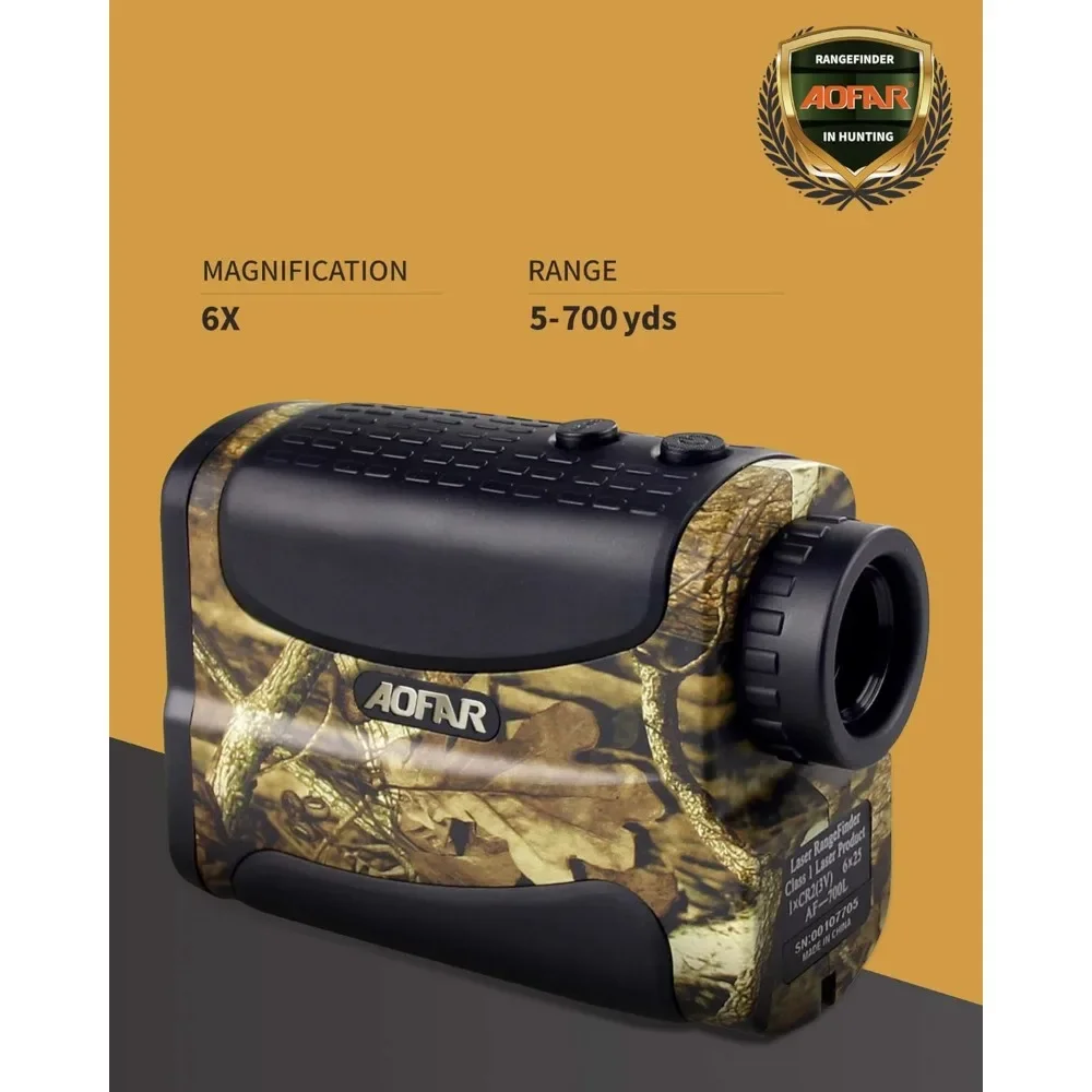 home.HX-700N Hunting Range Finder 700 Yards Waterproof Archery Rangefinder for Bow Hunting with Range and Speed Mode