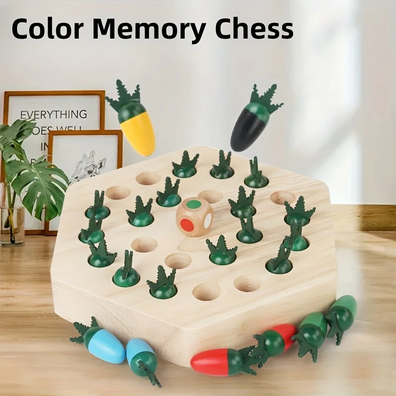 Picking Carrot Memory Chess Montessori Early Educational Cognitive Color Memory Chess Focus Memory Training Teaching Aids