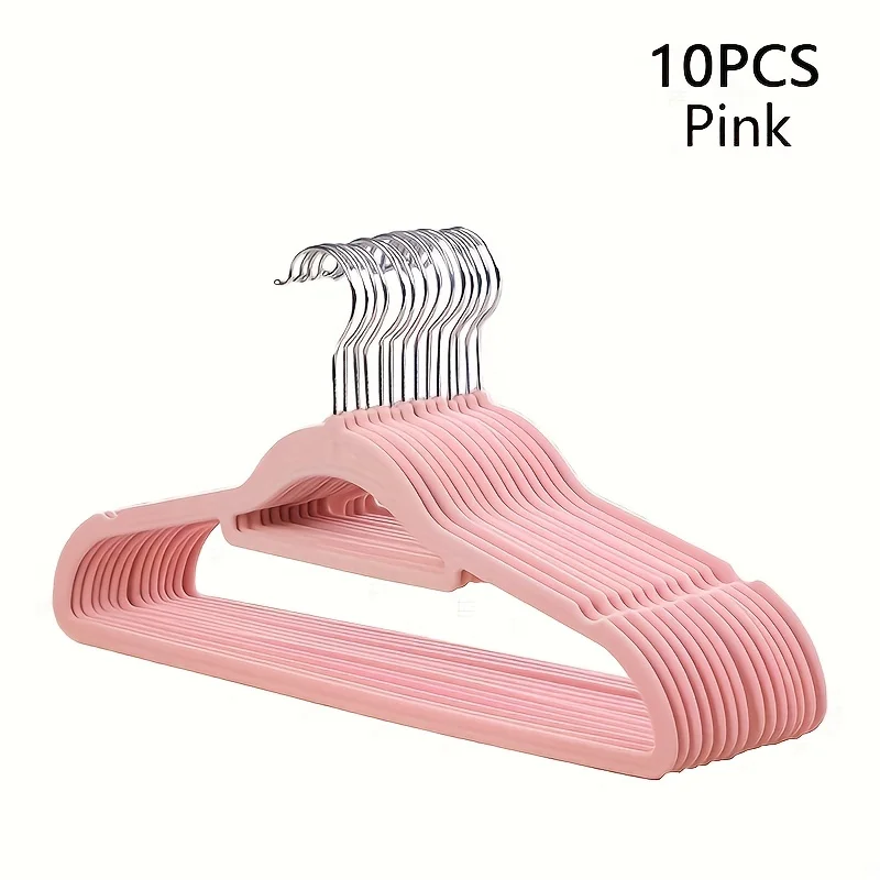 10 High-end Velvet Anti Slip Hangers To Save Space Wardrobe Organizer for Organizing Special Hanging Clothes for Household Use