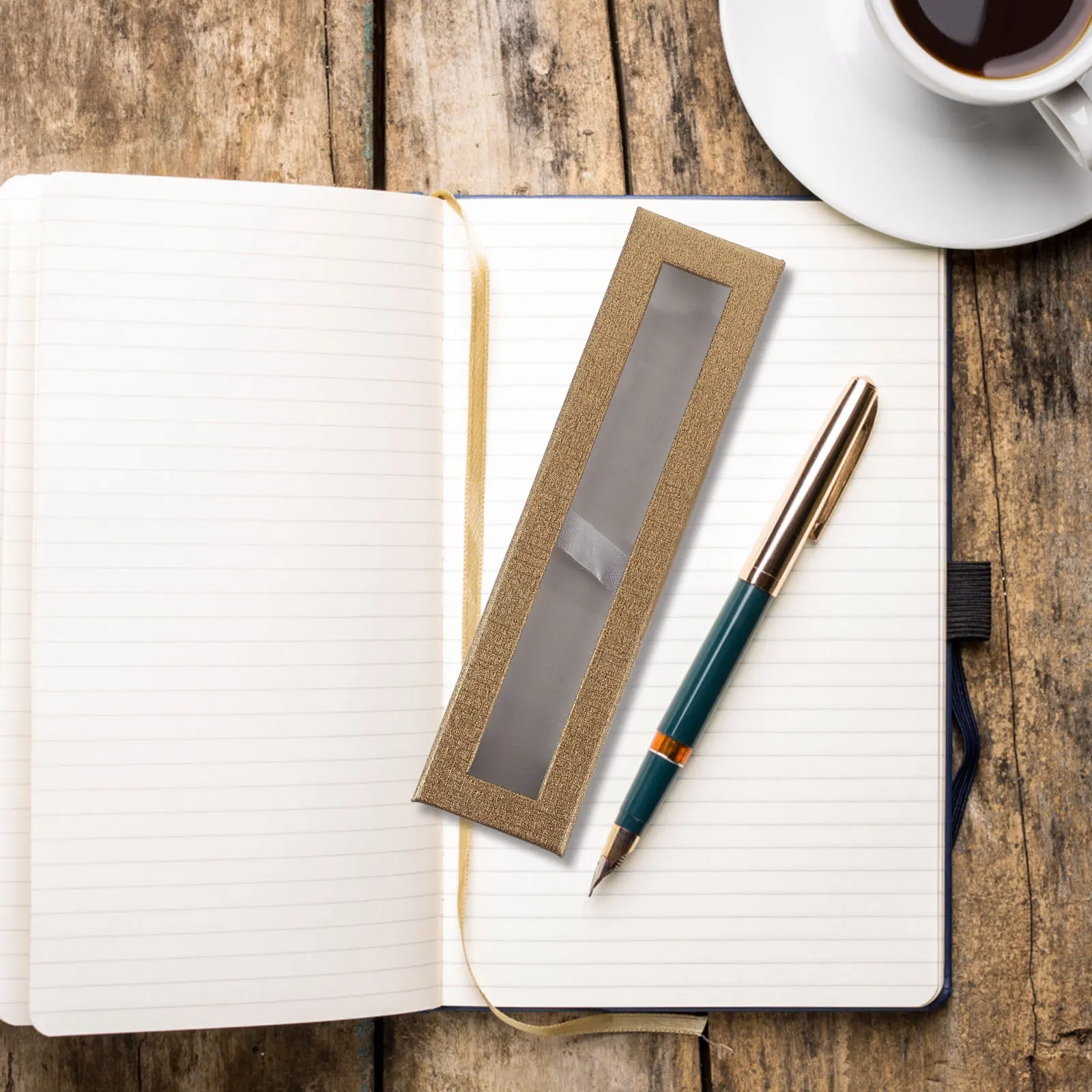 5 قطعة علبة أقلام حبر جاف مستديرة علب الهدايا الورقية نافذة واضحة منظم أقلام الرصاص تخزين محمول مناسبة لمكتب الطلاب