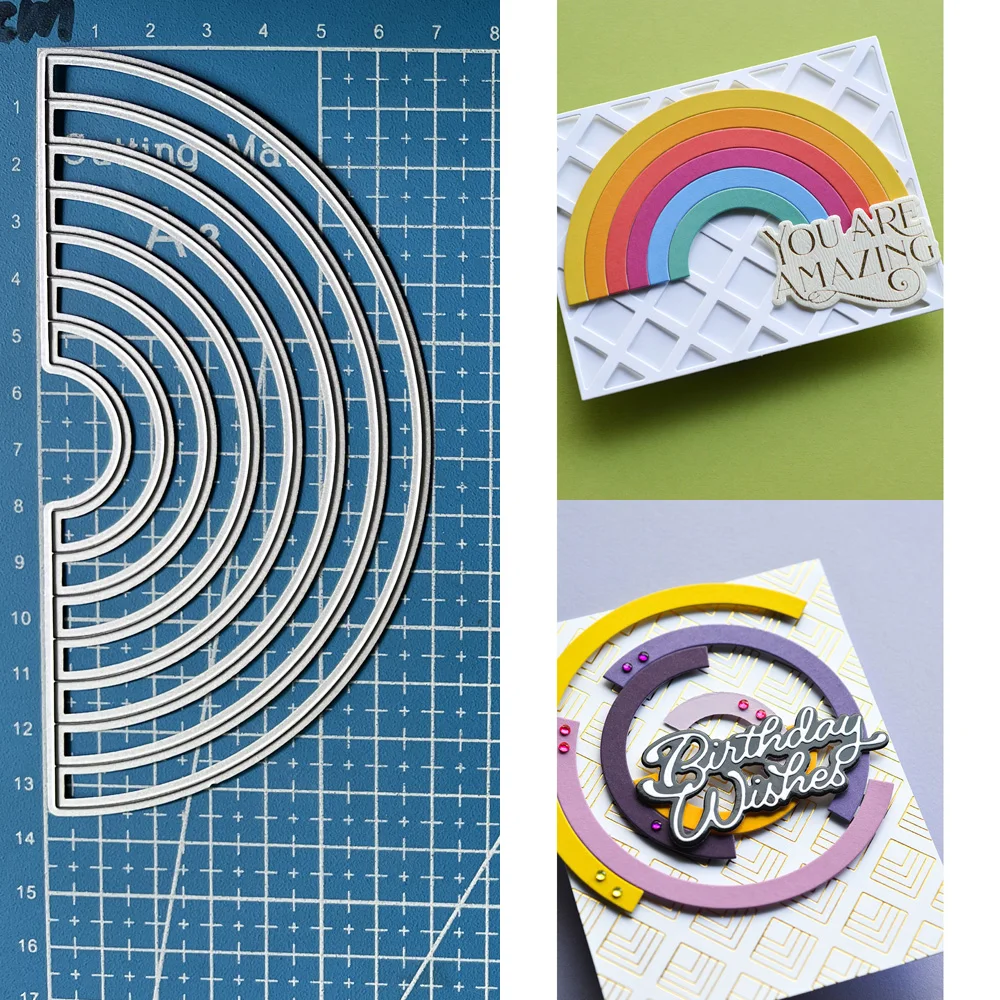Lucky Goddess Metal Cutting Dies Rainbow Arch Diy Scrapbooking Photo Album Decorative Embossing Paper Card Crafts