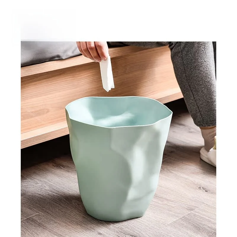 

Nordic Style Foldable Trash Can without Lid for Bedroom And Living Room Creative Office Waste Storage Bucket Home Cleaning Tools