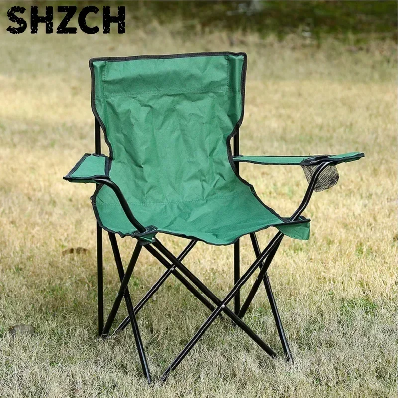 Outdoor Folding Chair 600D Oxford Fabric Camping Art Sketching Camping Fishing Backrest Armrest Beach Chair