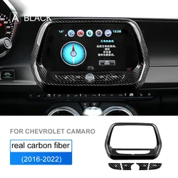 Real Hard Carbon Fiber Sticker For Chevrolet Camaro 2016 2017 2018 2019 2020 2021 2022 Car Navigation Screen Button Accessories