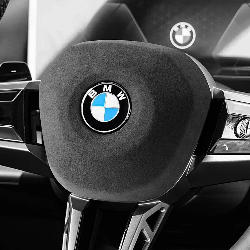 

Для BMW 5er I5 G60 X3 G45 центральные чехлы на руль, наклейки из алькантары, аксессуары для тюнинга салона автомобиля