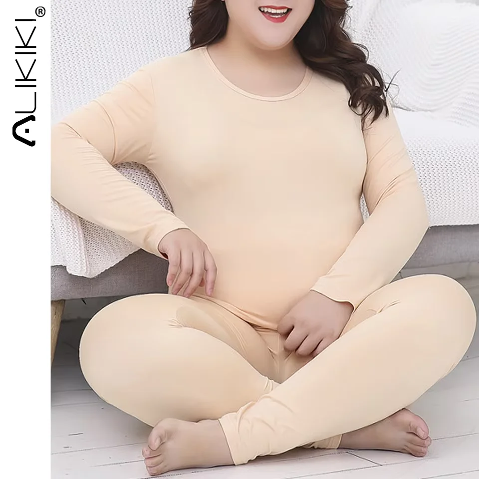 

Plus Size Long Johns Thermal Underwear Sets For Ladies Winter Warm Base Layers Undershirt For Cold Weather