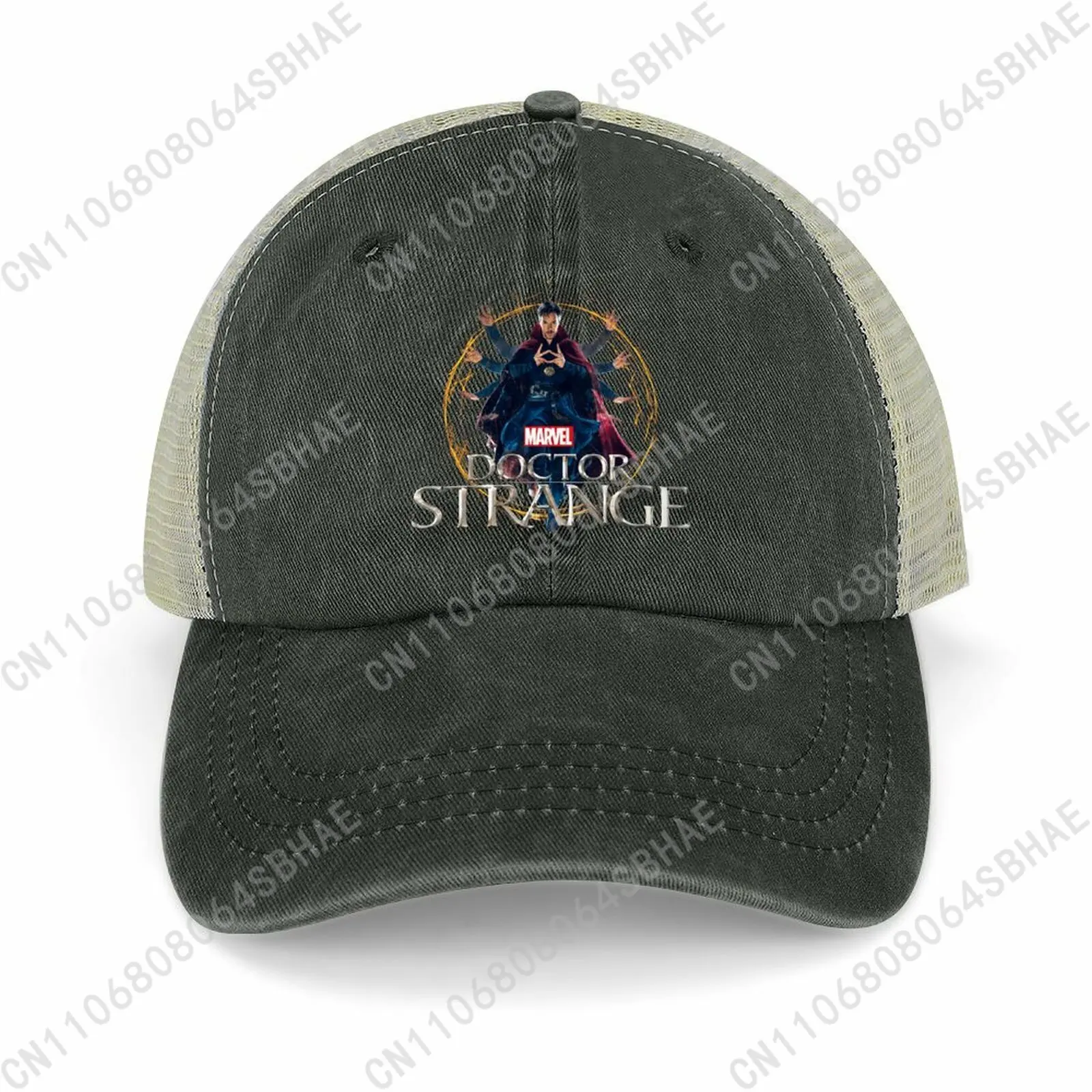 

Marvel Doctor Strange Mesh Cowboy Hat Hollow Ventilated Summer Cap Men Women Outdoor Sun Hat Adjustable Strap Custom Cosplay