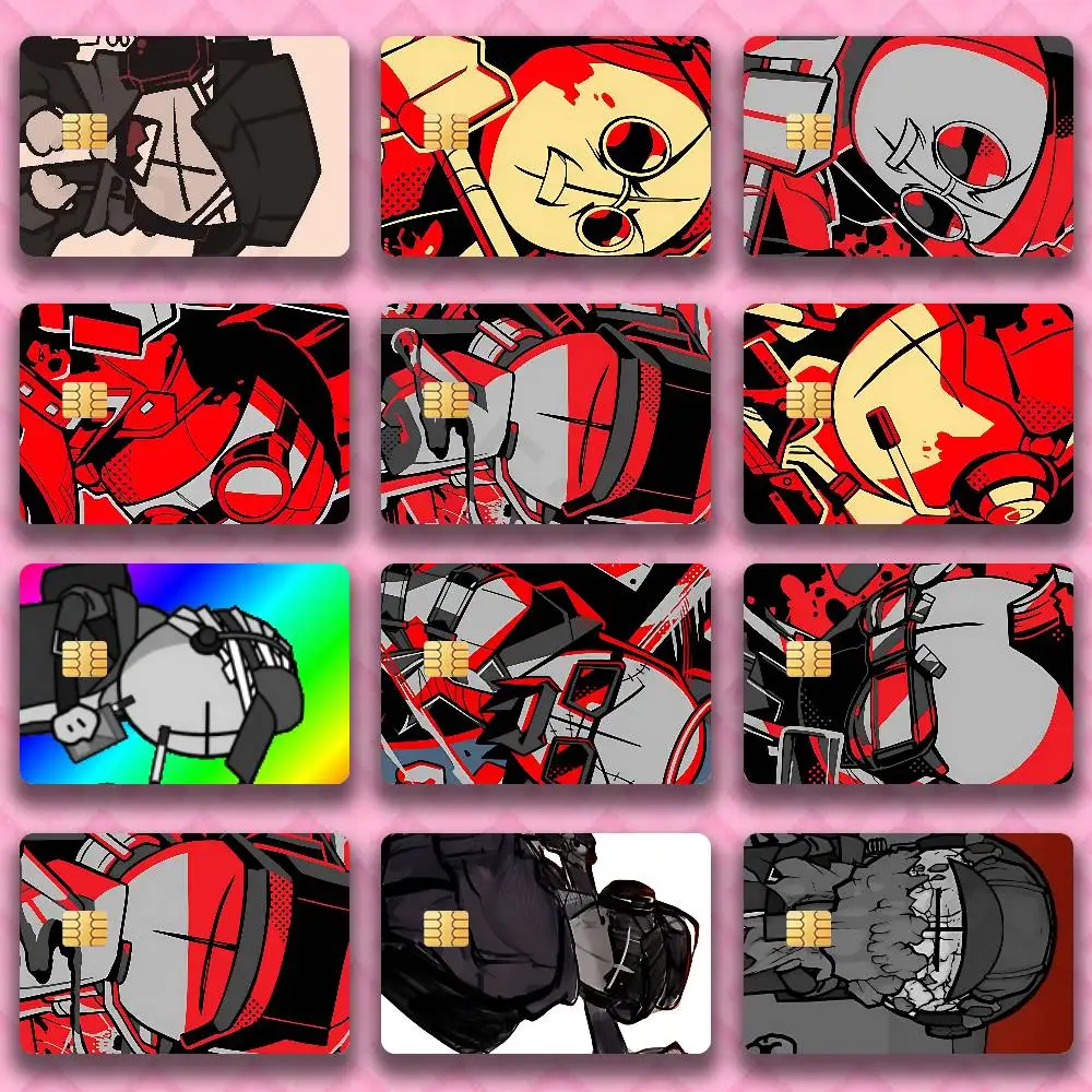 

D-Deimos M-Madness C-Combat Credit Card HD Stickers Game Card Decal Card Matte Film Skin Small Chip Waterproof Sticker