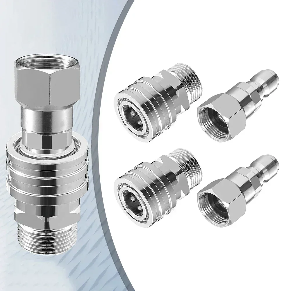 

Male And Female Quick Connector Kit NPT 3/8 Inch To M22 14mm Or M22-15mm Interface 360-degree Rotation For Pressure Washer