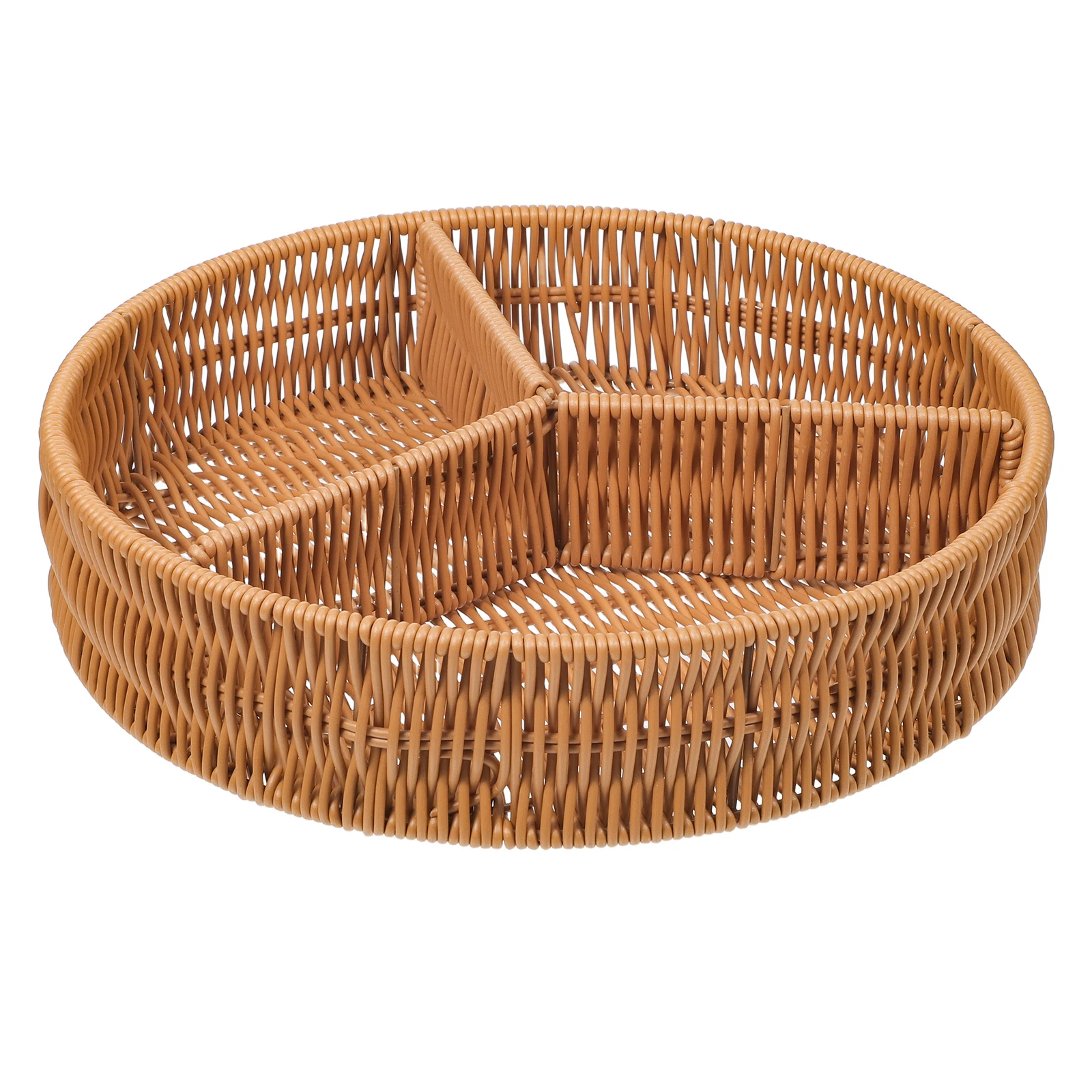 

1Pc Woven Creative Storage Basket Imitation Rattan Household Organizing Container Decorative Sundries