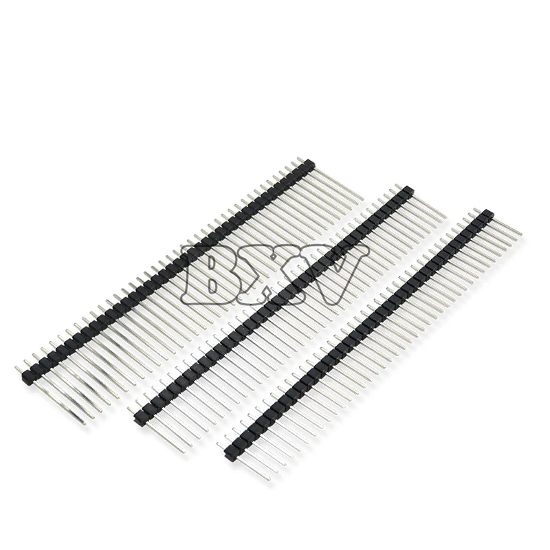 10PCS/LOT 40 Pin 1x40 2x40 Single Double Row Male Breakable Pin Header Connector Strip For Arduino Black 2.54MM Length 15~25mm