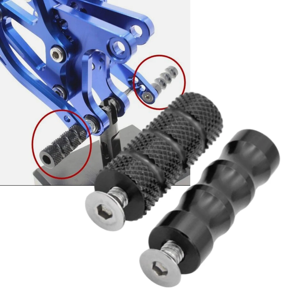 6MM Hole Motorcycle Footrest Footpeg Rearset Foot Peg Pedal Accessories Modified Part for sportbike streetbike ATV UTV