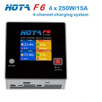 HOTA F6 4-Channel Smart Charger DC1000W 4*15A for Lipo LiIon NiMH Lipo Remote Control Model Balance Charger USB Type-C