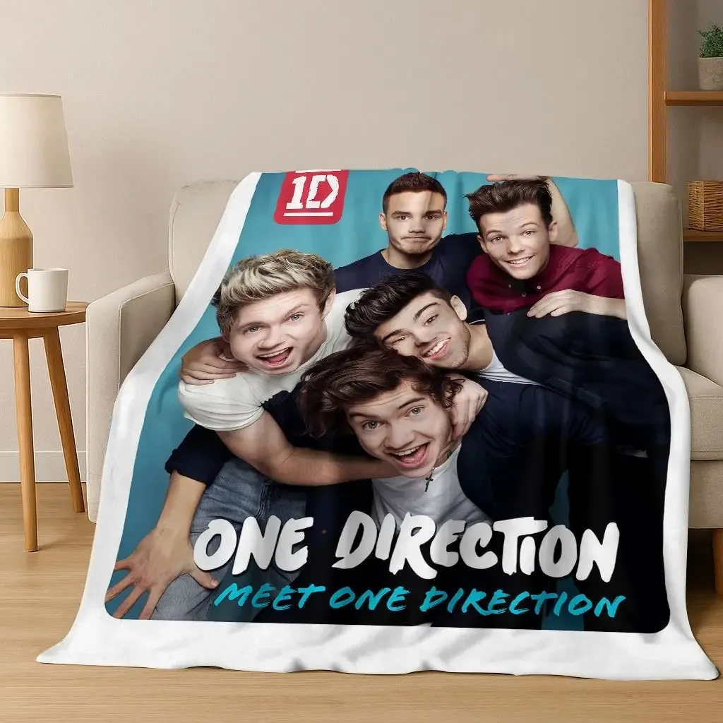 1D Rock-One-Direction Combinatio Flanelldecke, gemütliche, weiche Überwurfdecke für Zuhause, Schlafzimmer, Bett, Sofa, Picknick, als Geschenk für Kinder