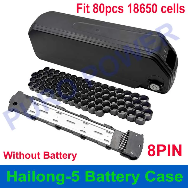 

Hailong 5 Box подходит для 80 шт. 18650 ячеек, чехол для аккумулятора, 8-контактный порт POLLY DP Box 36 В, 48 В, 52 В, никелевая полоса 50 А BMS для аккумулятора DIY EBike