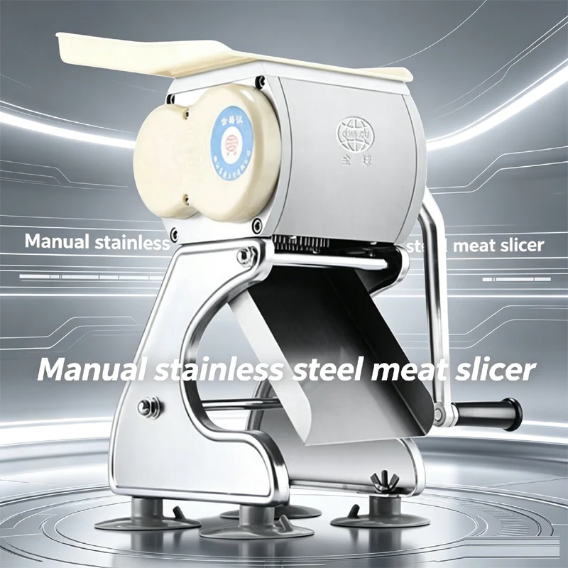 Commercial electric high-efficiency stainless steel meat slicer with chopping function suitable for beef