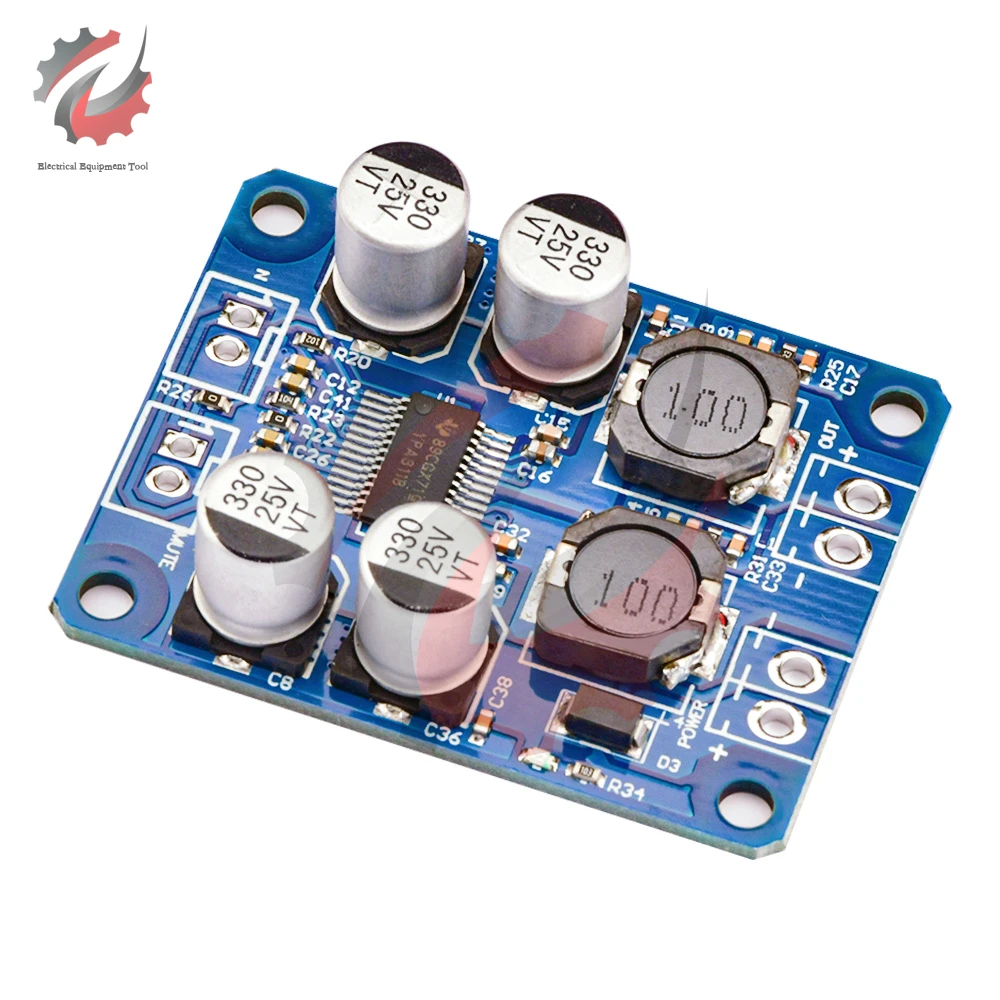 Tpa3118d2 4-8ohm mono áudio que recebe a placa do amplificador de potência módulo de placa do amplificador de potência digital 30w alto-falante dc 12v-24v