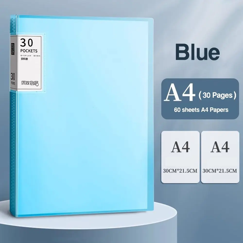 Cartoon 20/30/60/100 Pages Storage Booklet Large Capacity Multifunctional Archives Bag Waterproof A4 File Folder Student Gift