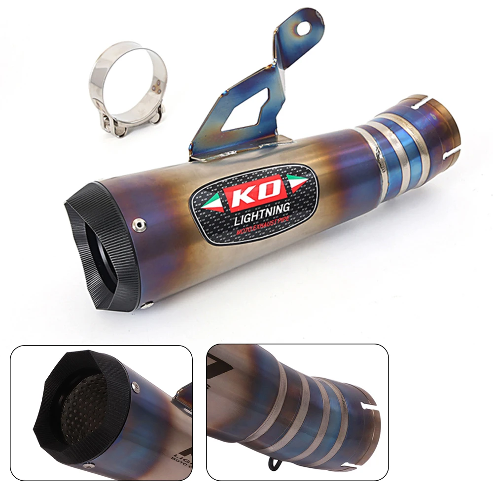 

Connect Original Exhaust Pipe Motorcycle Escape Muffler No DB Killer Blue Titanium Alloy For BMW S1000RR 2019-23 S1000R 21-2023