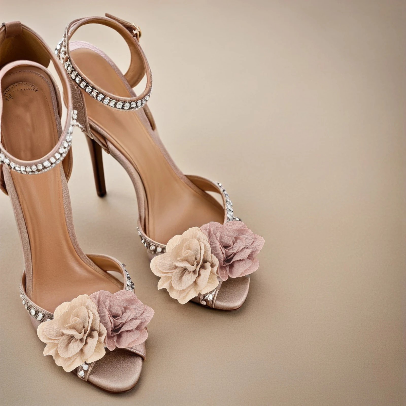 

Shoe Flower Decoration Cute Clips Removable Flowers for Shoes Chiffon Trim Floral Charms Appliques High Heel Heels