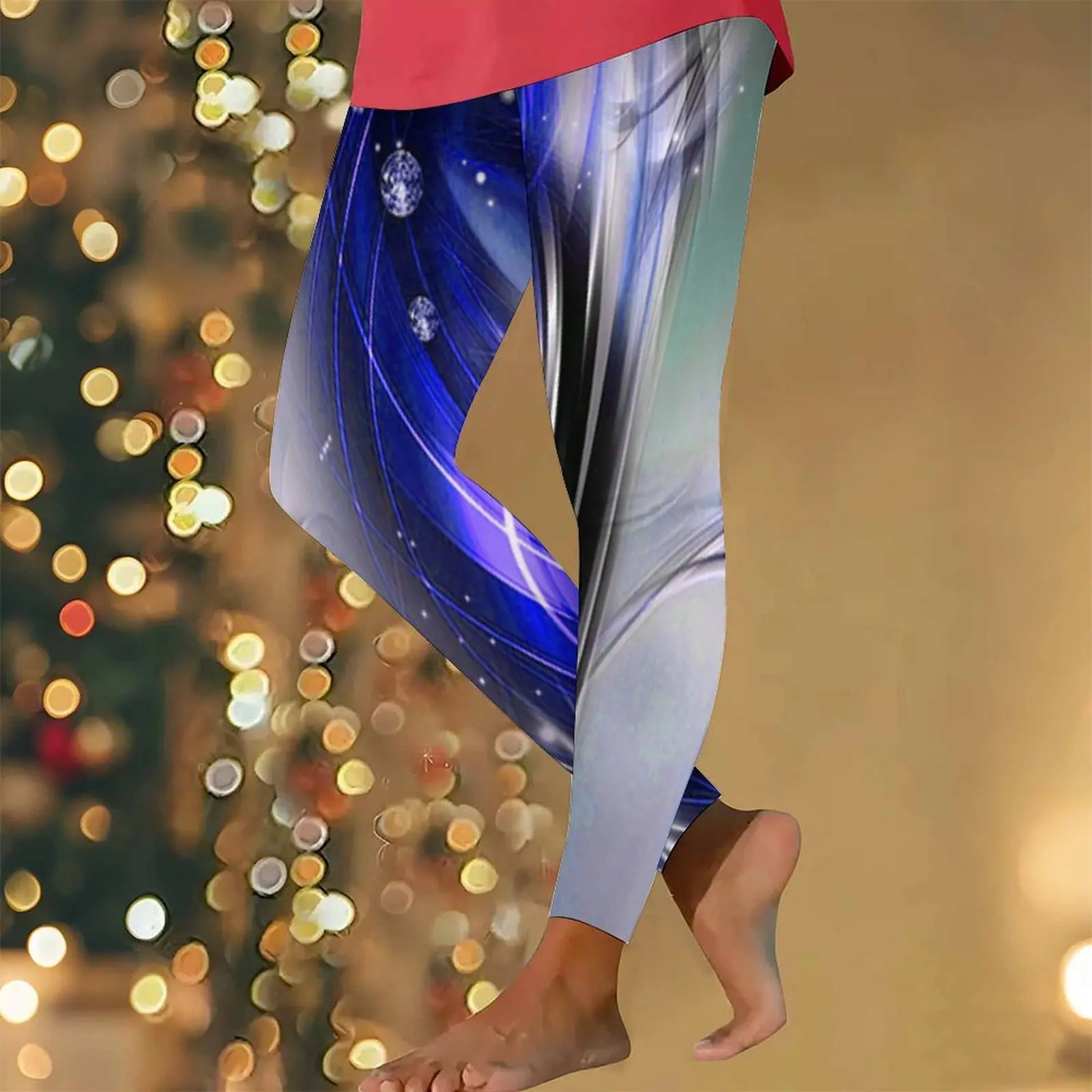 Plus Size Daily Elegant Trousers Fashion Jogger Pants Winter Women's Commuting Tight Pants Autumn Ladies Printed Sweat Pants