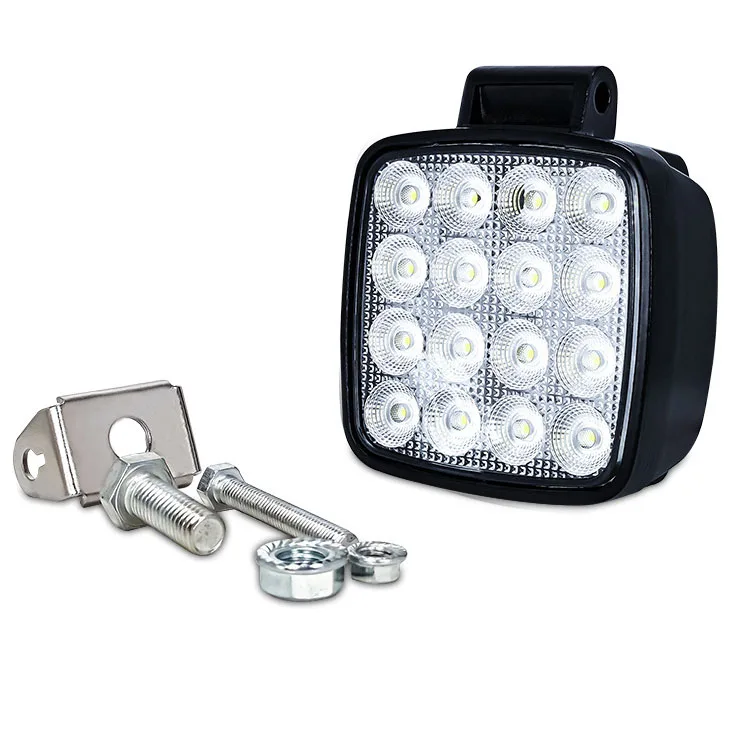 New 4-inch Light Emitting Diode Auxiliary Work  Aluminum Alloy Housing 48w Excavator Square Light Emitting Diode