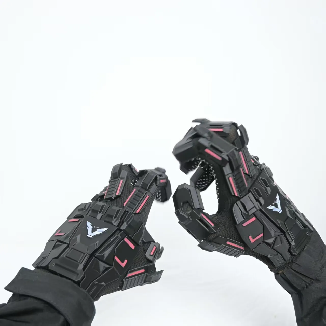 YCTAC Tactical Gloves Hard mechanical gloves Knuckle Airsoft Paintball Shooting Cyberpunk Mech Armor for Adult Cosplay Outdoor view 4