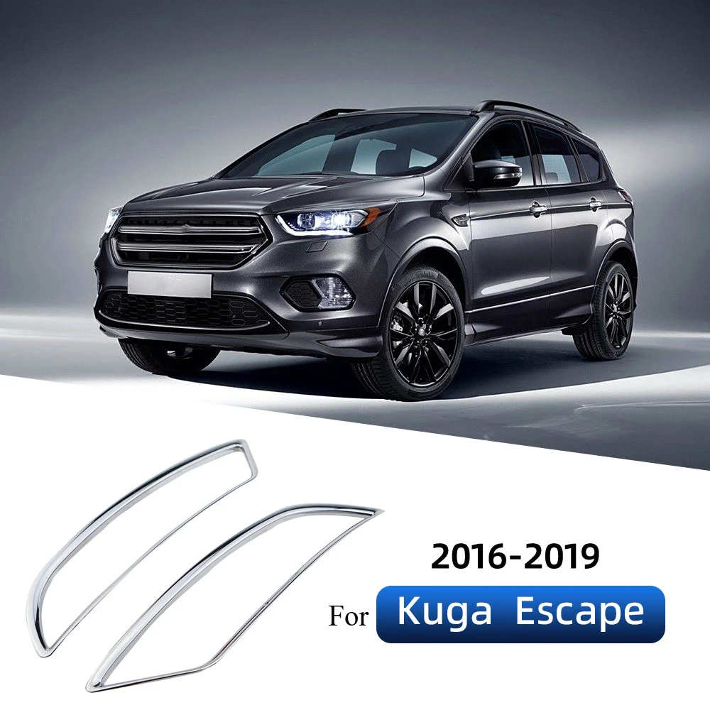 ABS Chrome Glossy Air Vent Trim for Ford Escape Kuga 2016 - 2019 Ac Outlet Decoration Cover Sticker Car Accessories