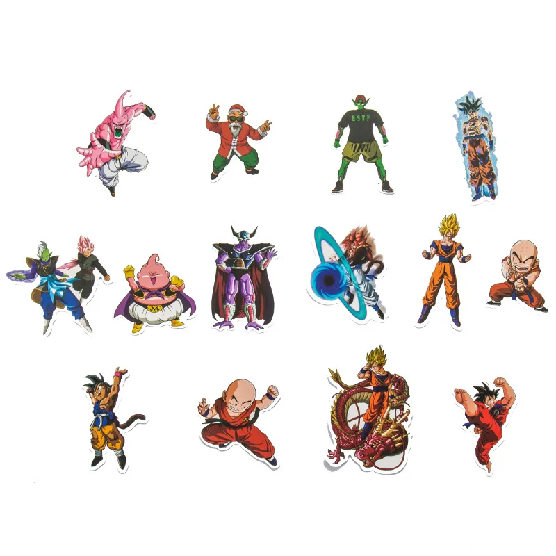 50pcs Dragon Ball Stickers Pack Cute Anime Stickers Waterproof Phone Case Laptop Skin Kawaii Packaging Art Supplies Stationery