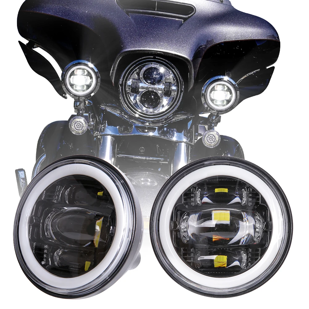 

4.5 Inch LED Halo Motorcycle Fog Light For 2005~2009 Electra Glide Standard FLHT
