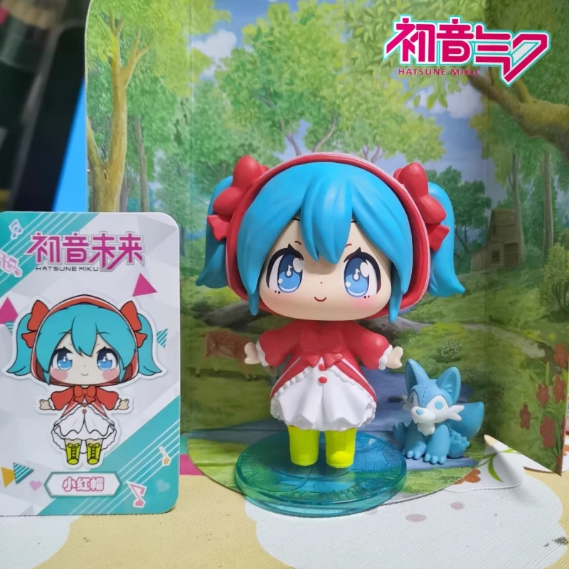 Genuine Miku Blind Box Fairy Tale Plan Series Q Version Aime Figure Mysterious Box Change Dressing Up Model Action Figure Dolls