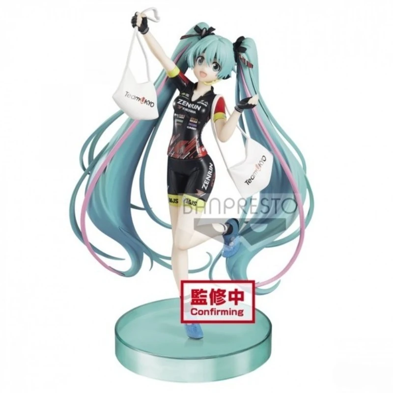 Bandai Originele Echte Banpresto Goede Glimlach Racing Hatsune Miku Espresto Est TeamUKYO Ondersteuning Print & Haar 17 cm Model speelgoedfiguren