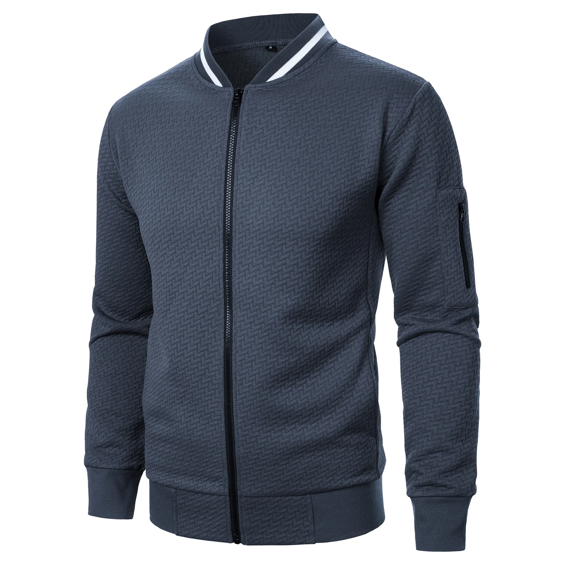 Chaqueta de béisbol para hombre, uniforme de béisbol, abrigos de cuello alto informales diarios, chándales de moda, sudaderas atléticas con cremallera, Otoño e Invierno