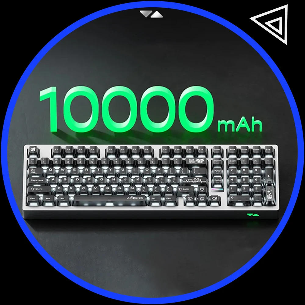 

Weikav MAX102 Комплект механической клавиатуры Трехрежимная беспроводная клавиатура с возможностью горячей замены 10000 мАч Комплект клавиатуры из алюминиевого сплава Аксессуары для ПК