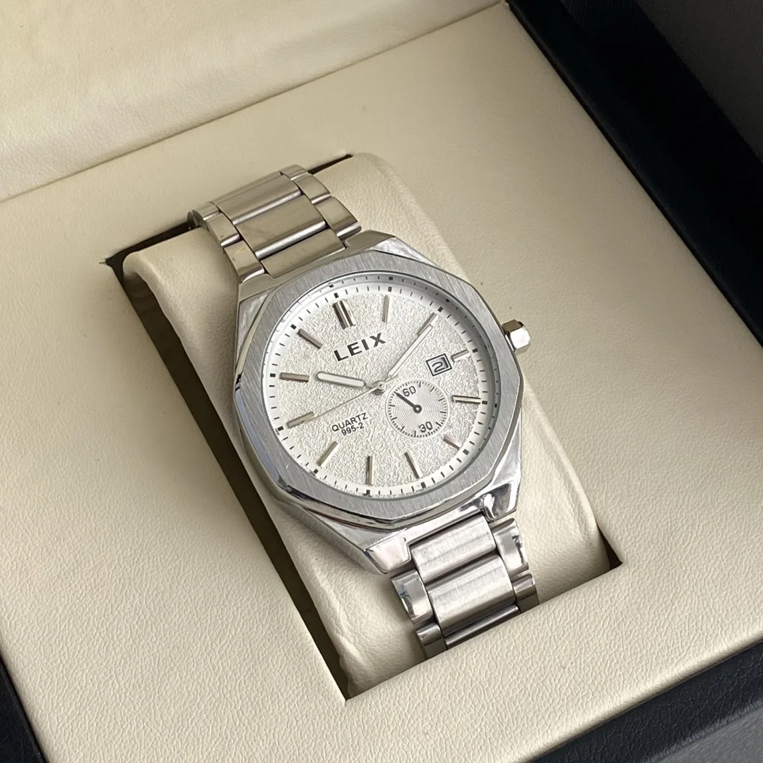 الرجال ووتش قمة الموضة الفاخرة الرياضة الفولاذ المقاوم للصدأ ساعة يد رجالي ساعات كوارتز عادية رجل تاريخ ساعة التقويم Reloj