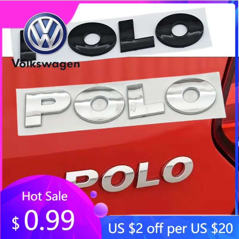 

For VW Volkswagen Jetta MK5 Golf 3D ABS Chrome Logo POLO Emblem Letters Sticker Car Rear Trunk Badge For Volkswagen VW Polo 5 6
