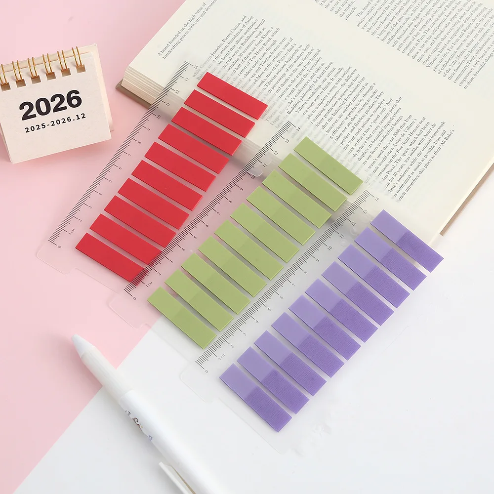 16Pack Transparent Sticky Notes Set Cute Kawaii Self-Adhesive Book Markers Annotation Tabs, Clear Index Page Flags for Reading