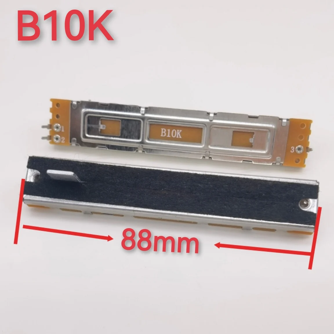 1 piece SC609G 88mm Slide Potentiometer Mixer Fader Mono B103 B10K Length 8.8cm Travel 60mm Handle 8mm