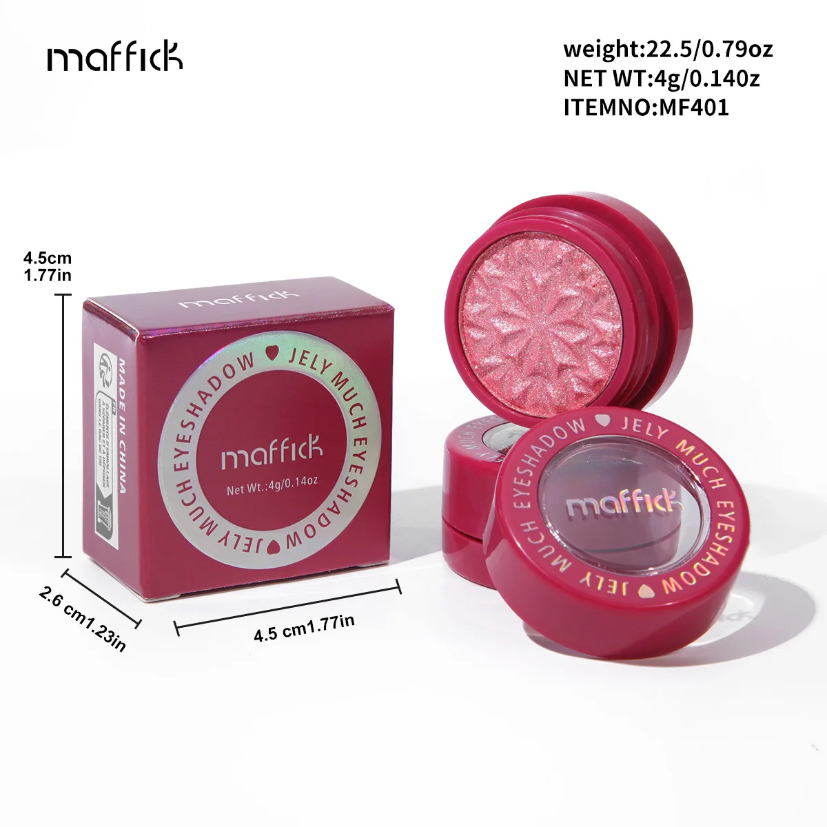 MAFFICK 12 color Eyeshadow cream Delicate Pearl Matte BrighTening Fine Sparkly Powder Highlights Monochromatic Eyeshadow mud