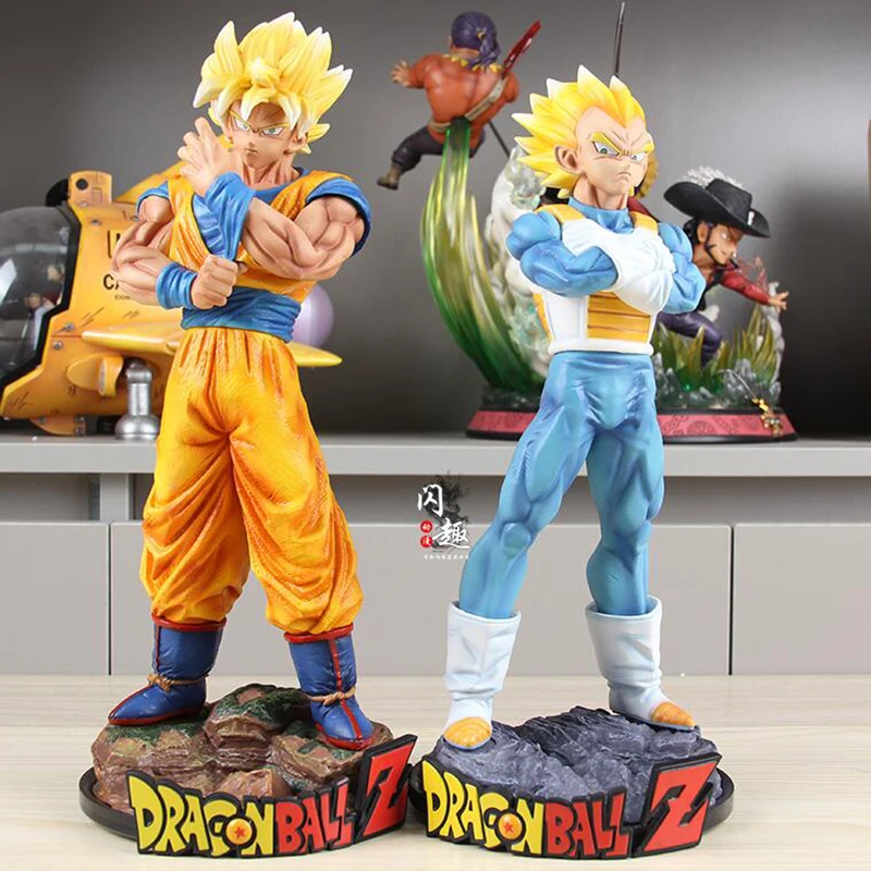 

2pcs Anime Dragon Ball Z Action Figure DBZ Son Goku Vegeta Figuras 30-32.5cm Super Saiyan Figurine GK Statue Model Ornaments Toy