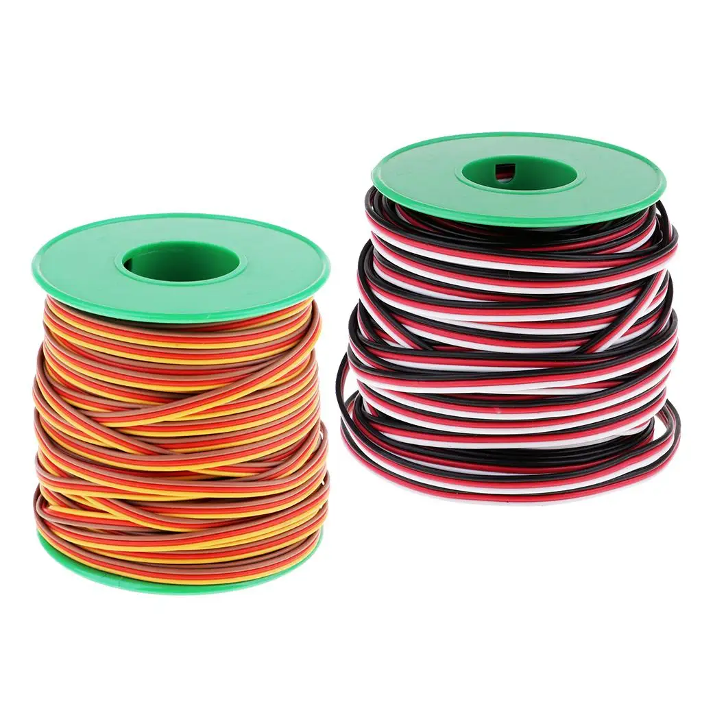 

Гибкий силиконовый провод 26 AWG, термостойкий луженый медный электрический провод, удлинительный кабель сервопривода для радиоуправляемых моделей двигателей