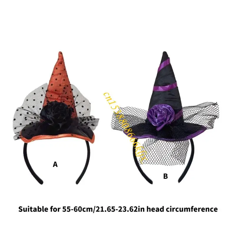 Creative Witch Headwear Halloween Party cung cấp đồ trang trí tóc mềm cho da nhạy cảm với da 066c